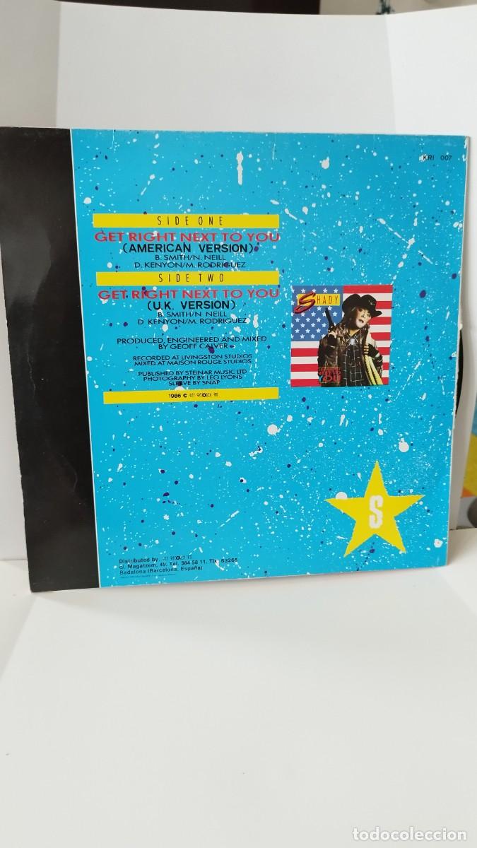 Discos de vinilo: Shady &ndash; Get Right Next To You.Vinilo Maxi Single Synthpop - Foto 5