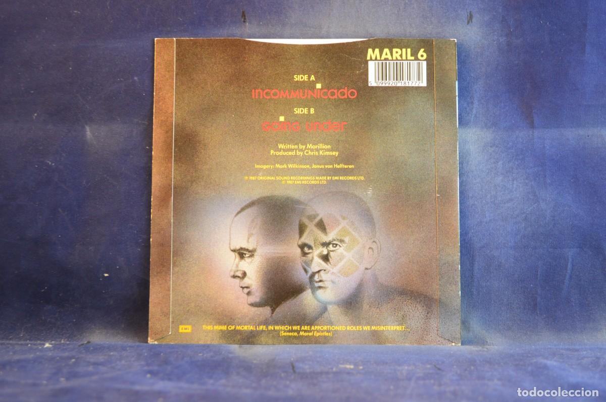 Discos de vinilo: MARILLION - INCOMMUNICADO - GAING UNDER - SINGLE - Foto 2