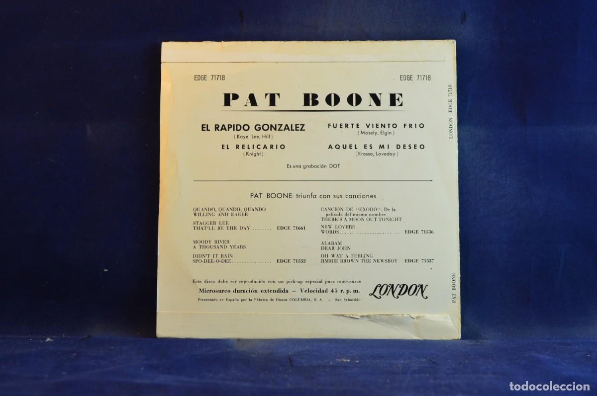 Discos de vinilo: PAT BOONE - EL RAPIDO GONZALEZ - + 3 EP - Foto 2