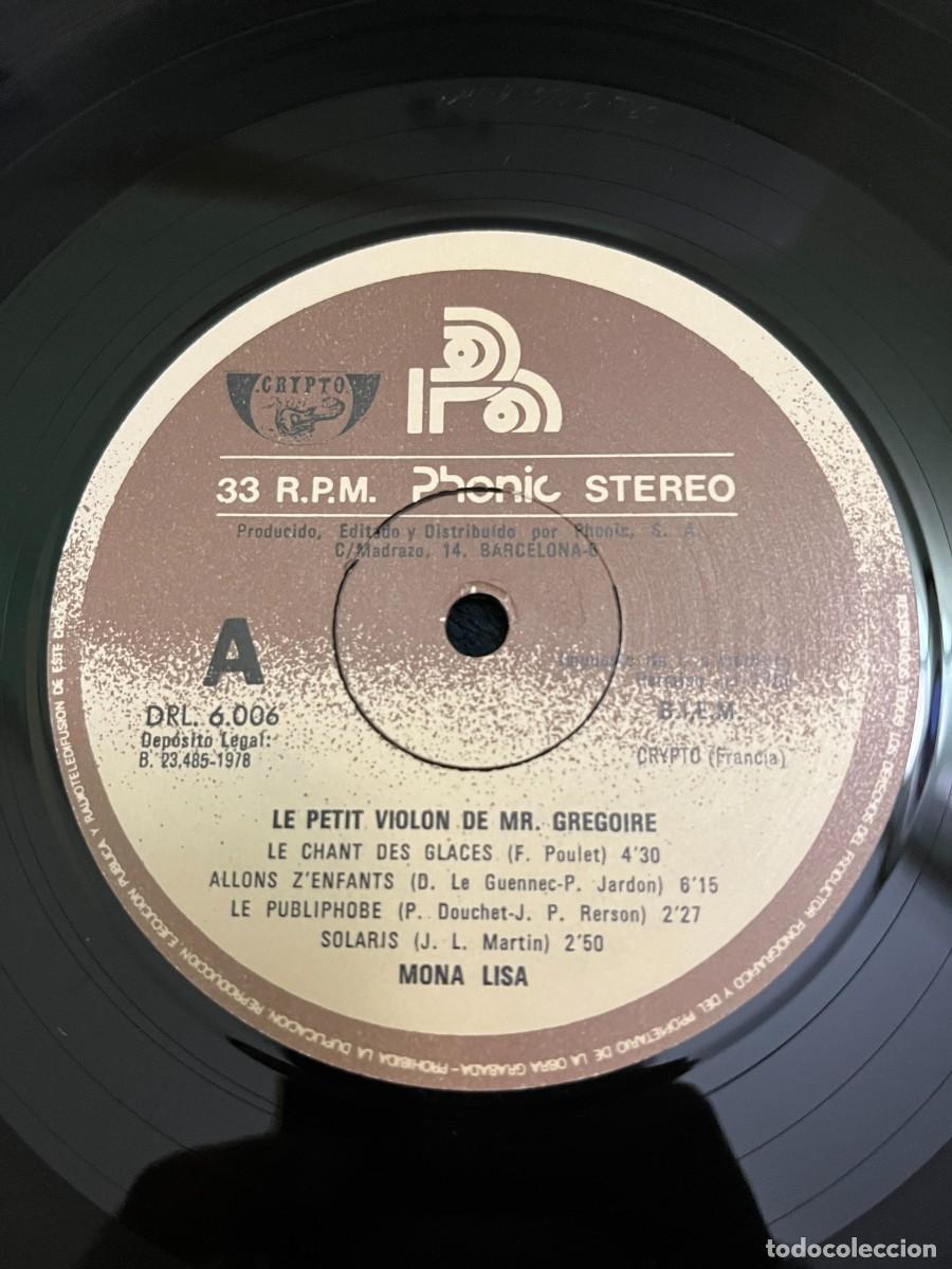 Discos de vinilo: Mona Lisa &lrm;&ndash; Le Petit Violon De Mr Gr&eacute;goire - Foto 4
