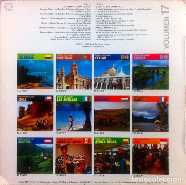 Discos de vinilo: Various &ndash; Folklore Del Mundo: &Aacute;frica Negra - Foto 2