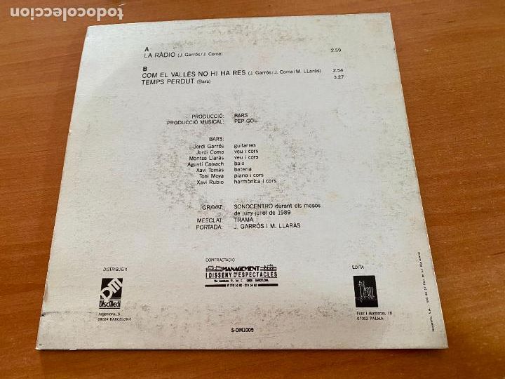 Discos de vinilo: BARS (LA RADIO) SINGLE ESPA&Ntilde;A (EPI27) - Foto 3