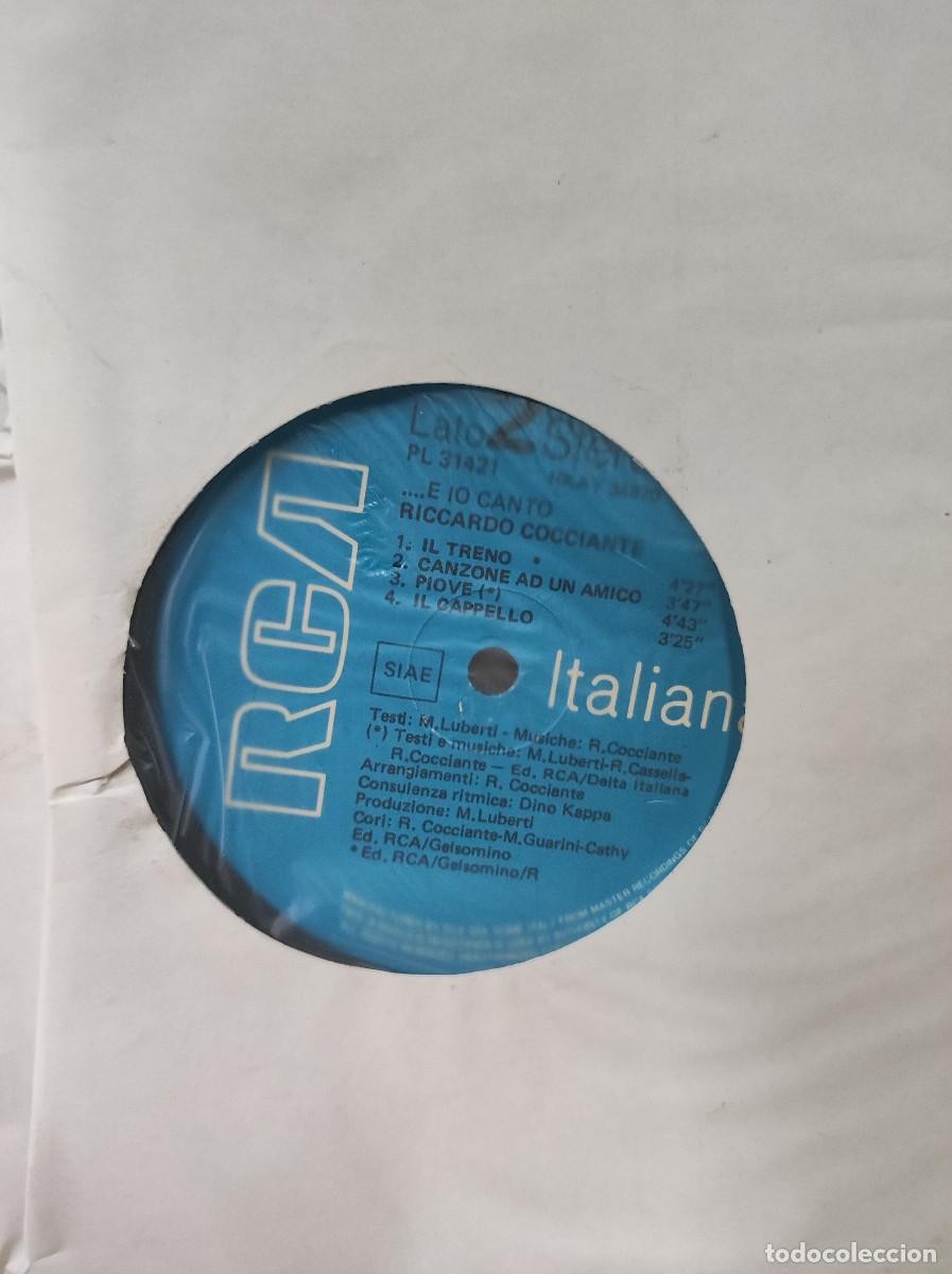 Discos de vinilo: Riccardo Cocciante &ndash; ...E Io Canto - Foto 1