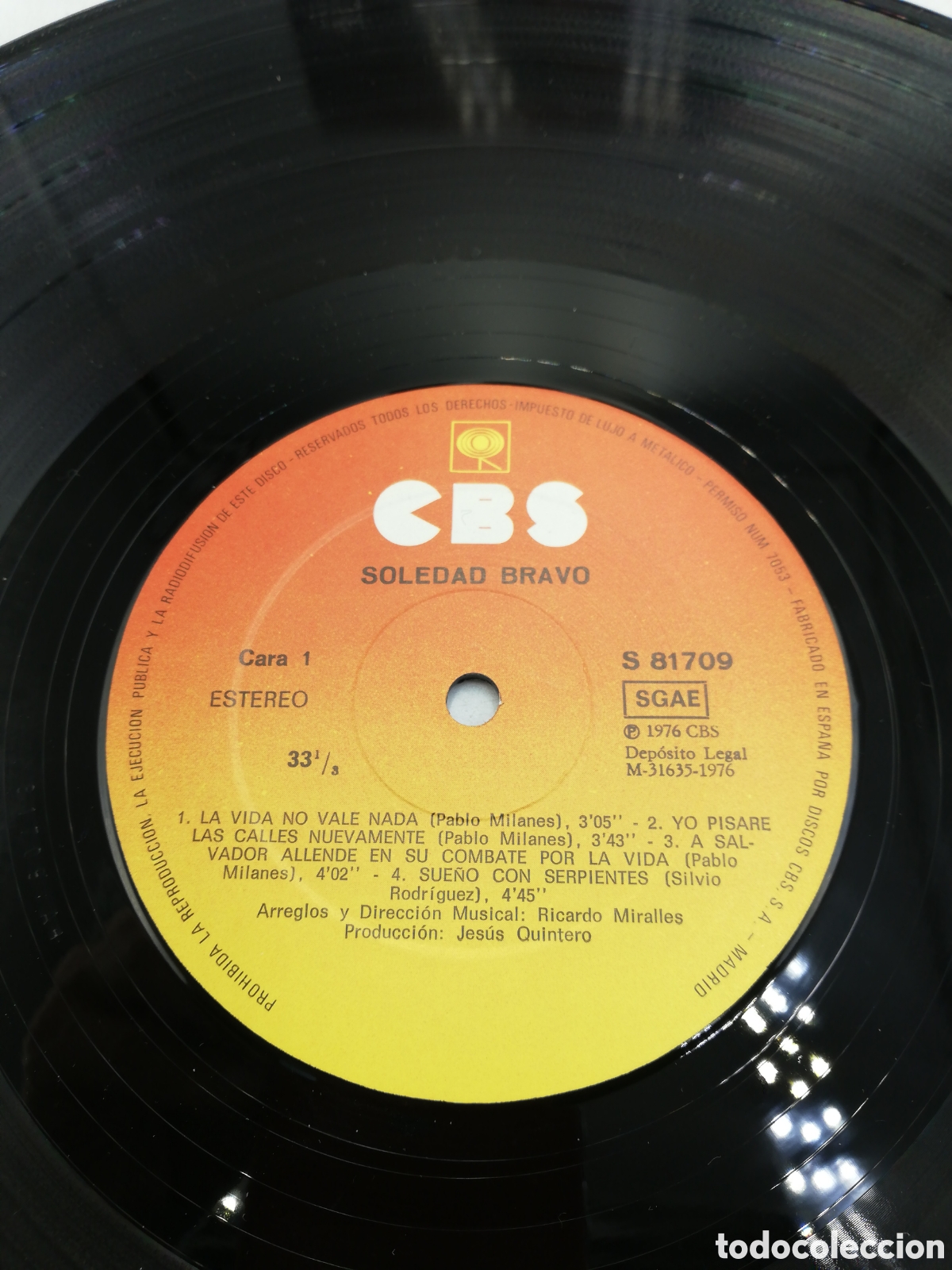 Discos de vinilo: Disco de Vinilo. LP. Soledad Bravo. - Foto 3