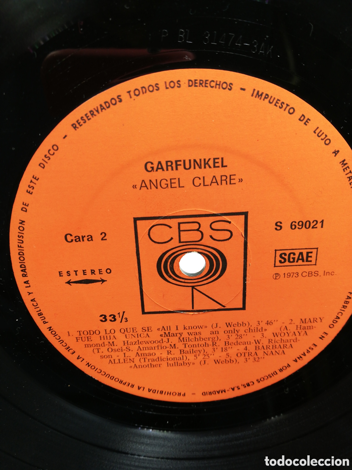 Discos de vinilo: Garfunkel. Angel Clare. Disco de Vinilo. - Foto 4