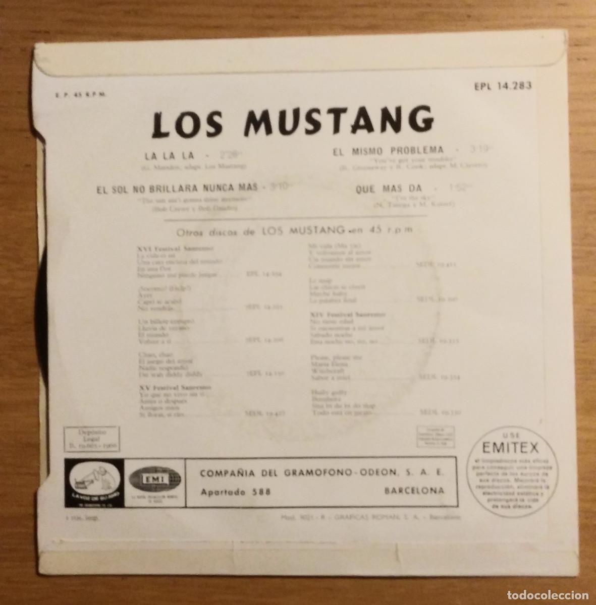 Discos de vinilo: LOS MUSTANG : &rdquo;LA LA LA + 3&rdquo; E.P. VINILO 1966 - ROCK - BEAT - Foto 2