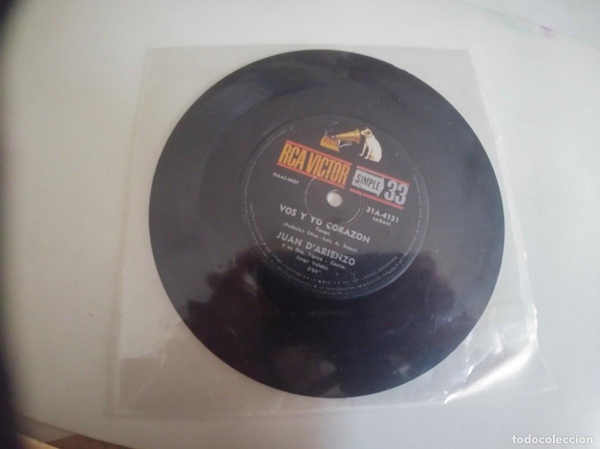 Discos de vinilo: JUAN DARIENZO-SINGLE Vos Y Yo Corazon -SIN FUNDA - Foto 1