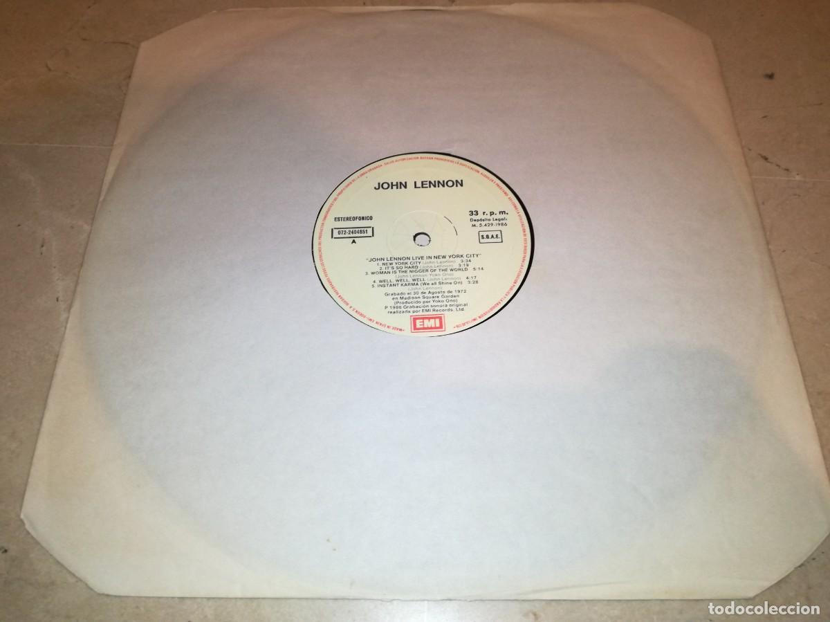 Discos de vinilo: VINILO DE JOHN LENNON-LIVE IN NEW YORK CITY-ORIGINAL ESPA&Ntilde;OL 1986