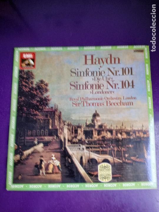 Discos de vinilo: HAYDN - SINFONIAS 101 Y 104 - BEECHAM, FILARMONICA LONDRES - LP EMI 1979 - CLASICA SIN USO