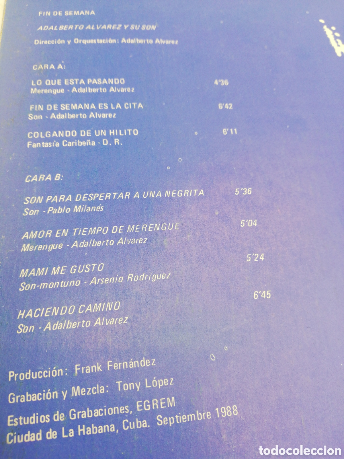 Discos de vinilo: Adalberto. Fin de semana con Adalberto. LP. - Foto 6