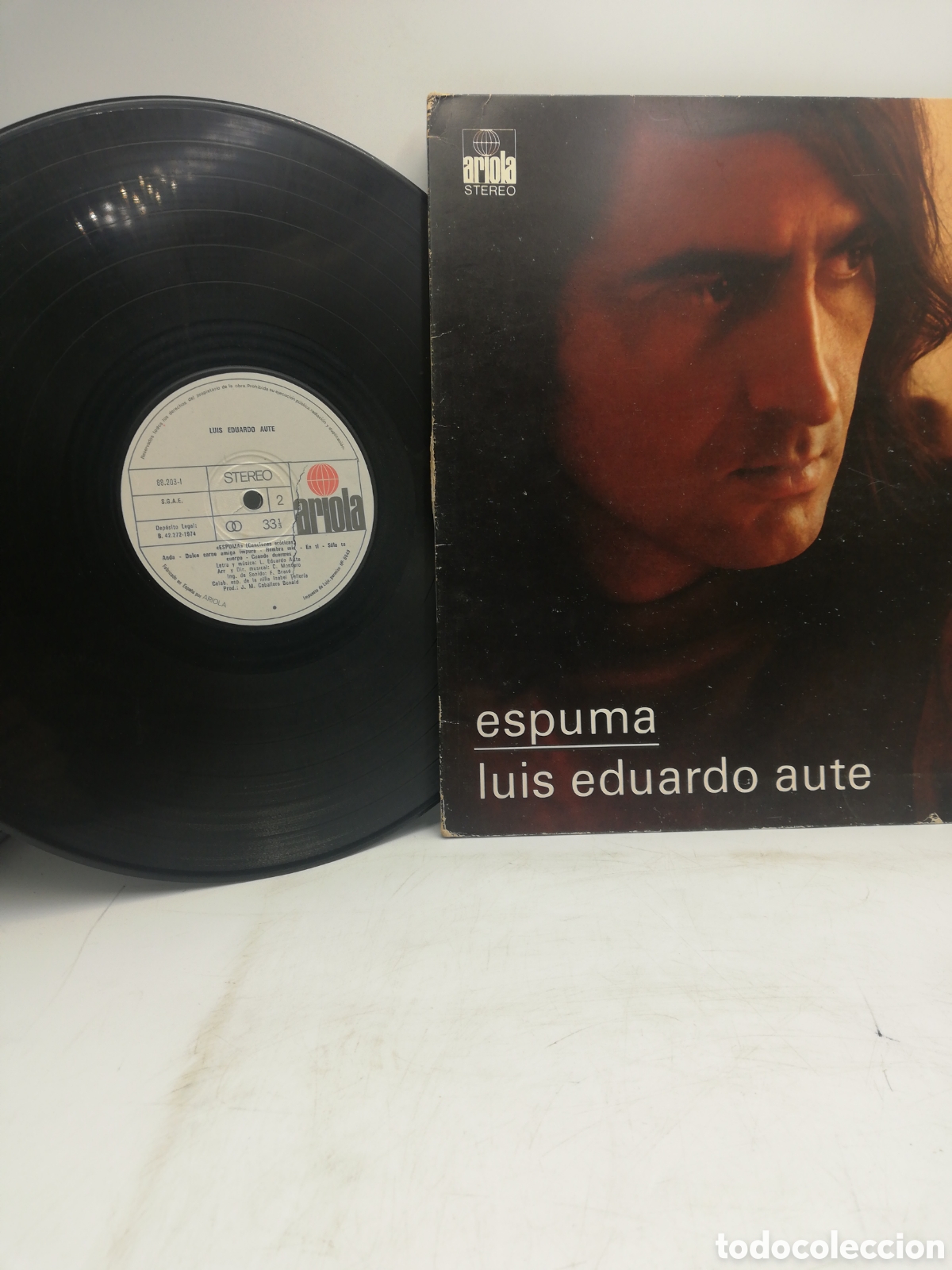 Discos de vinilo: Espuma. Luis Eduardo Aute. Ariola Stereo. - Foto 3