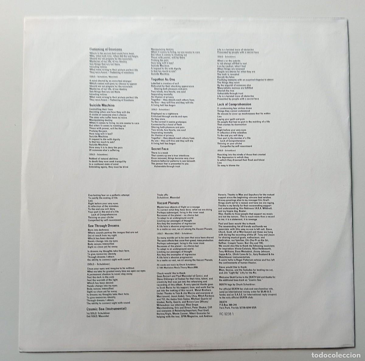 Discos de vinilo: LP DEATH - HUMAN - Foto 5