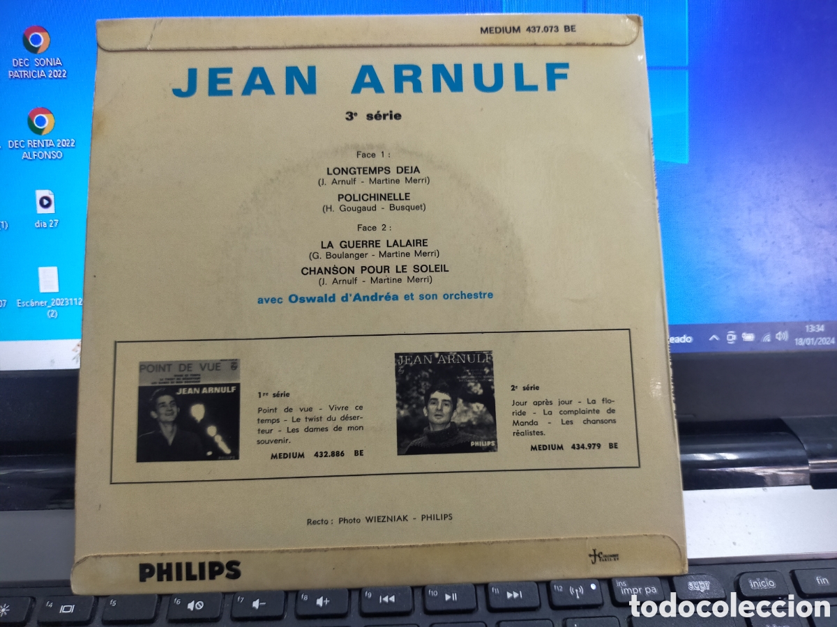 Discos de vinilo: Jean Arnulf ep longtemps deja + 3 Francia - Foto 2
