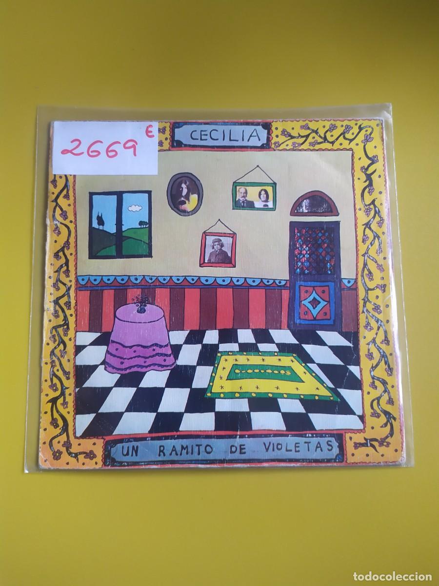 Discos de vinilo: Cecilia - Un ramito de violetas / La primera comuni&oacute;n 1974 - Foto 1