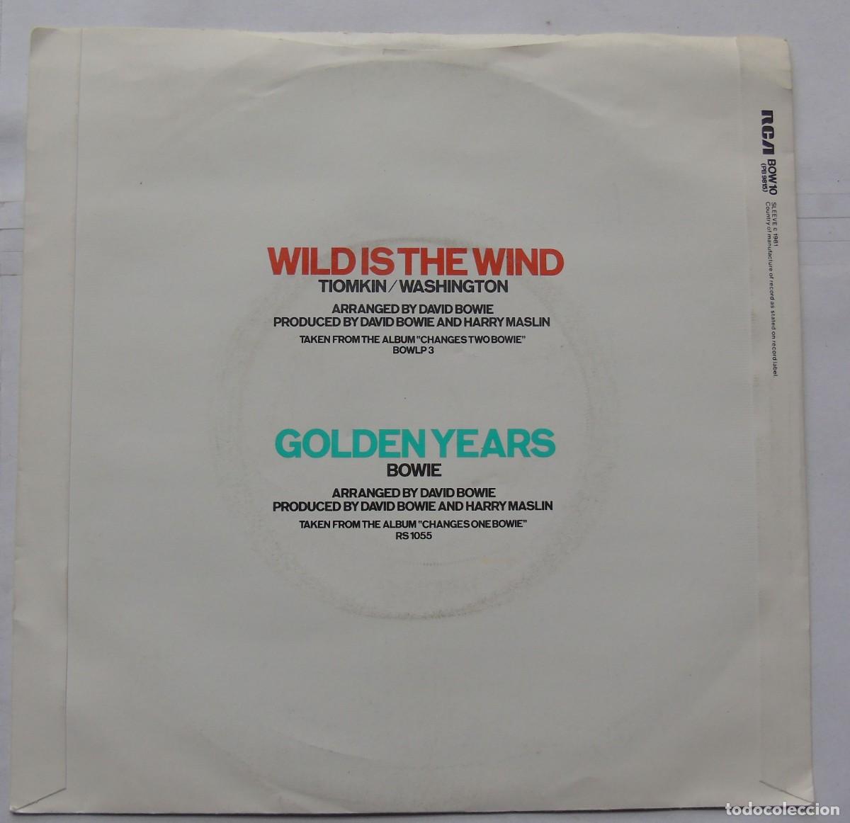 Discos de vinilo: David Bowie &ndash; Wild Is The Wind Single 7&rdquo; UK 1981 - Foto 2