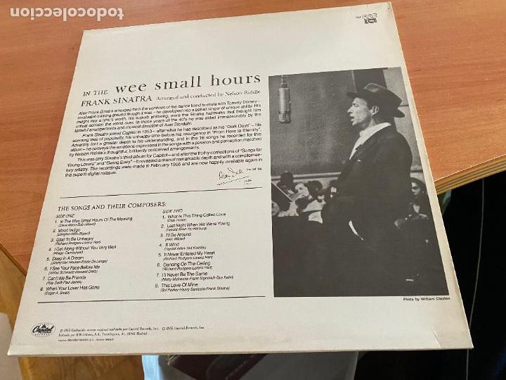 Discos de vinilo: FRANK SINATRA (WEE SMALL HOURS) LP ESPA&Ntilde;A 1985 (B-45) - Foto 3
