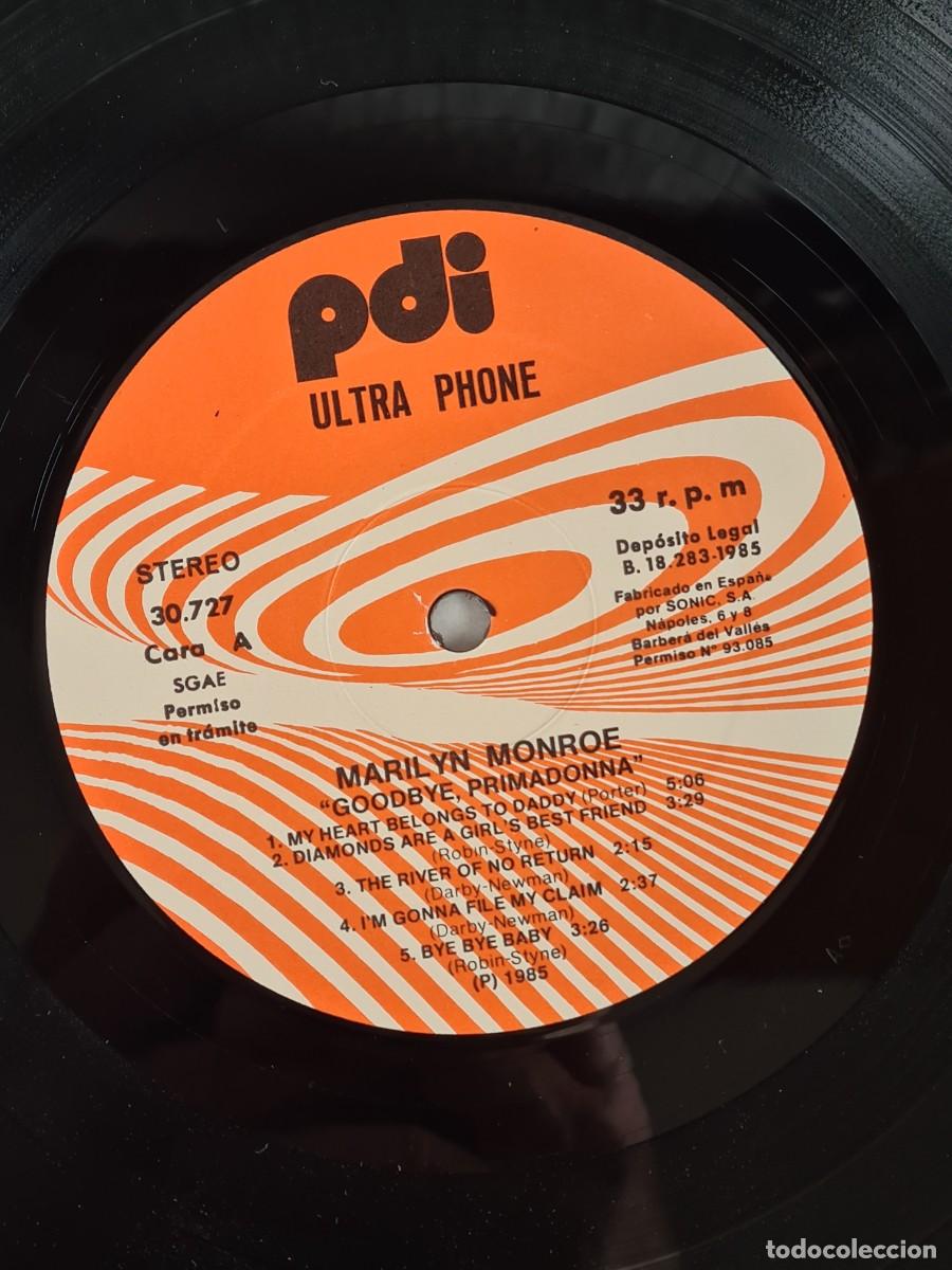 Discos de vinilo: Disco Vinilo Marilyn Monroe Goodbye Primadonna 1985 - Foto 9