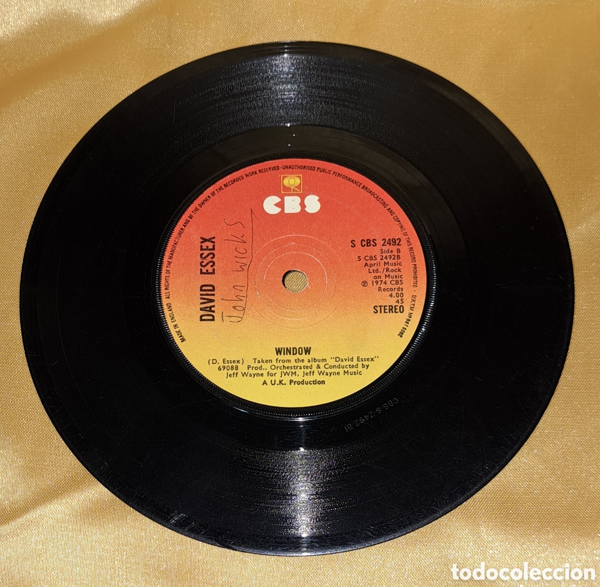 Discos de vinilo: SINGLE DAVID ESSEX &rdquo; WINDOWS &rdquo; 1974 - Foto 1