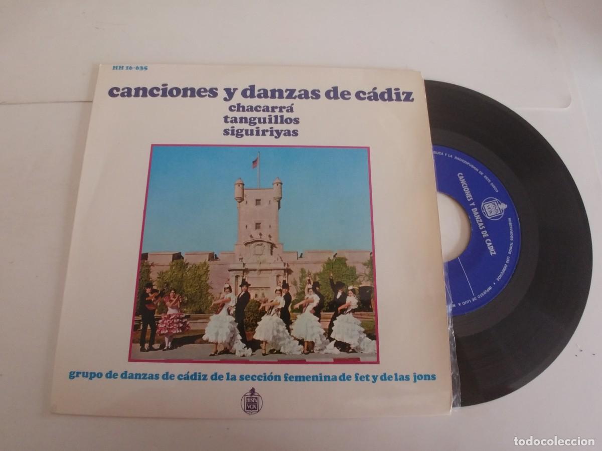 Discos de vinilo: CANCIONES Y DANZAS DE CADIZ-EP CHACARRA +2 - Foto 1