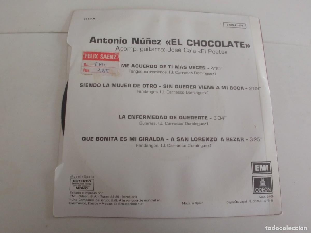 Discos de vinilo: EL CHOCOLATE-EP TANGOS EXTREME&Ntilde;OS +3 - Foto 2
