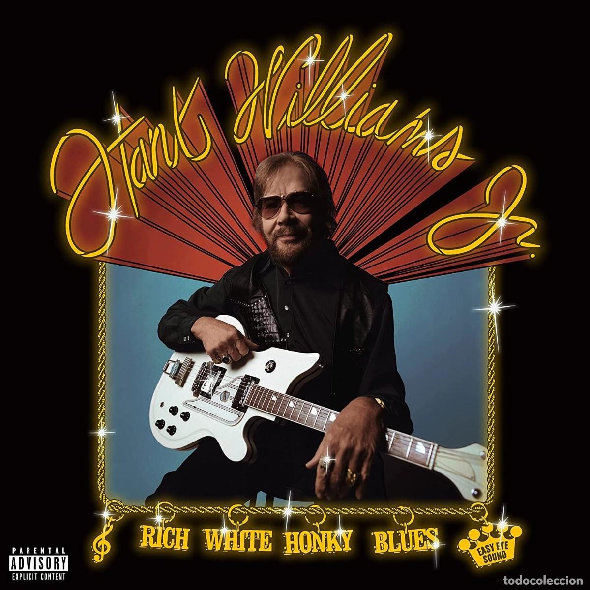 Discos de vinilo: LP HANK WILLIAMS JR RICH WHITE HONKY BLUES VINILO BLUES THE BLACK KEYS OFERTA TEMPORAL