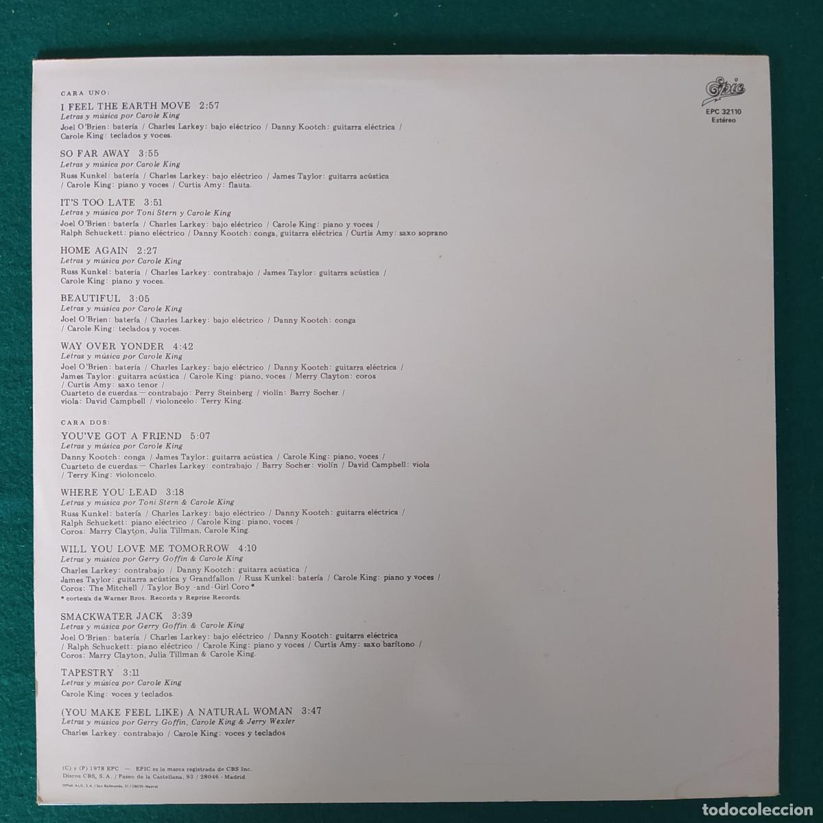 Discos de vinilo: Carole King &ndash; Tapestry - Foto 2