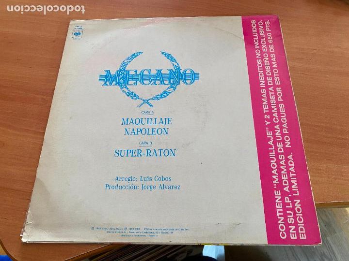 Discos de vinilo: MECANO (MAQUILLAJE) MAXI ESPA&Ntilde;A 1982 (B-45) - Foto 3