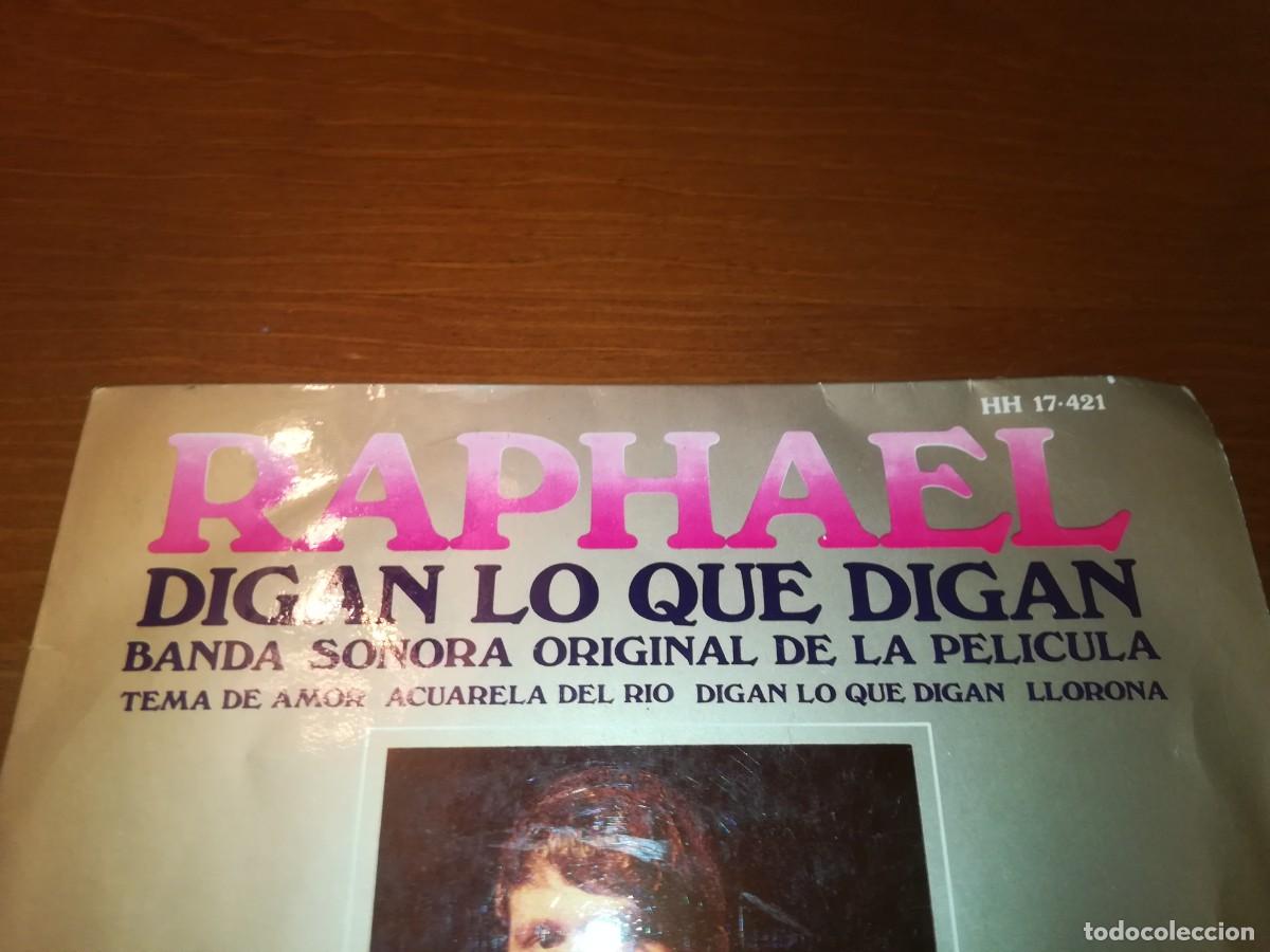 Discos de vinilo: DIGAN LO QUE DIGAN / RAPHAEL / R3 / HISPAVOX - Foto 2