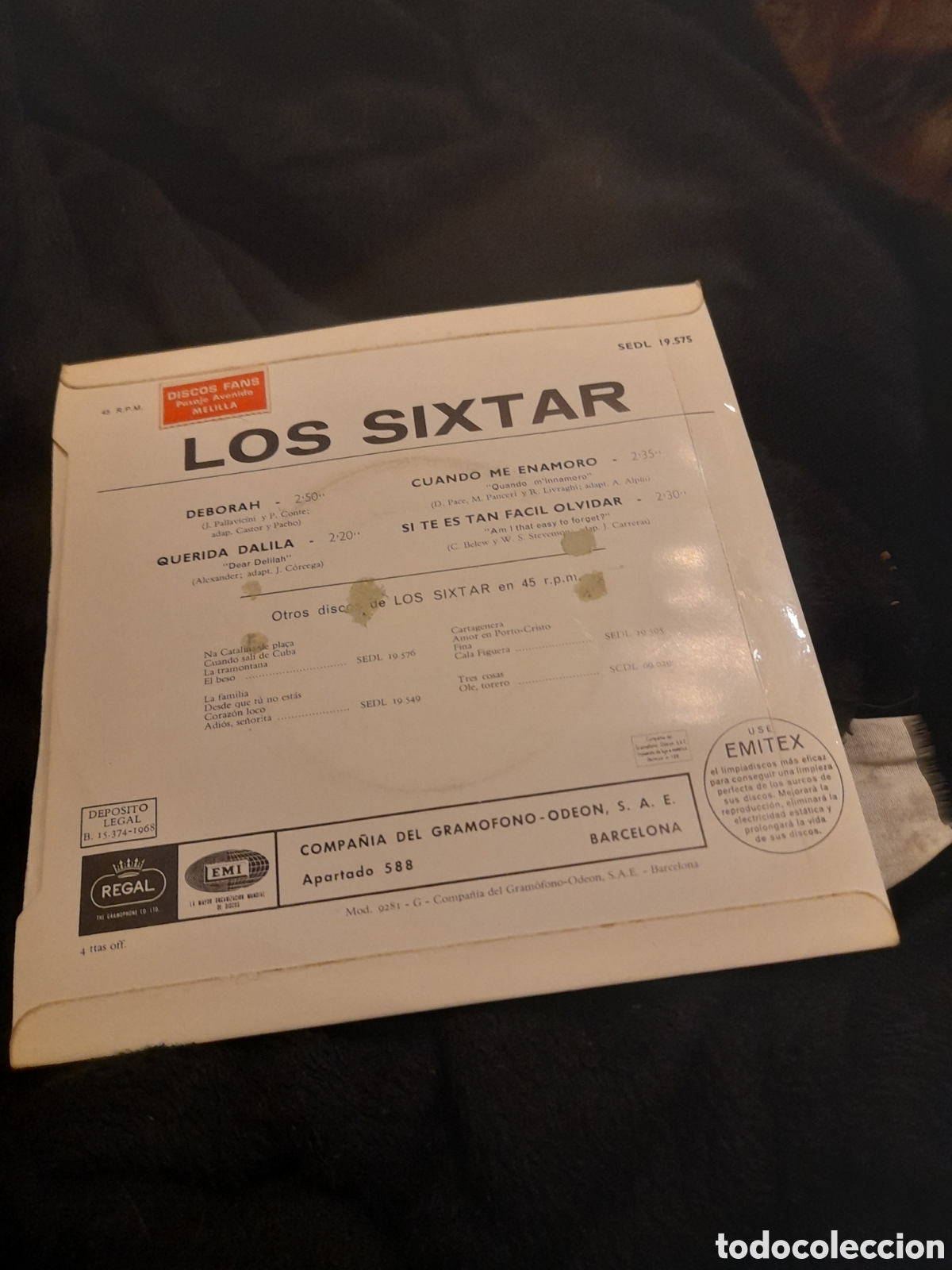 Discos de vinilo: Vinilo, Deborah, Los Sixtar de 1968 - Foto 2