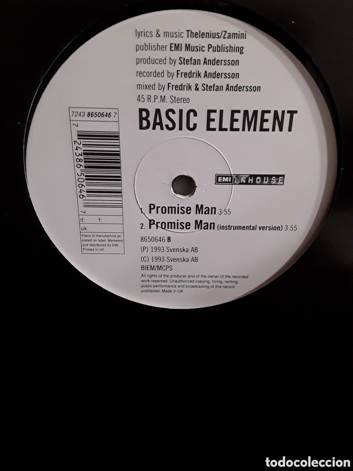 Discos de vinilo: Basic Element &lrm;&ndash; The Promise Man - Foto 1