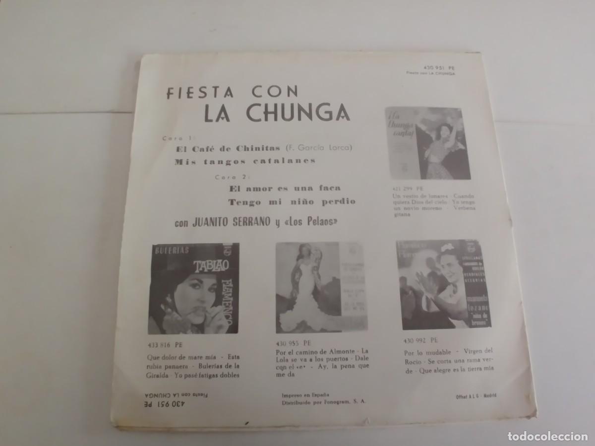 Discos de vinilo: LA CHUNGA-EP EL CAFE DE CHINITAS +3 - Foto 2