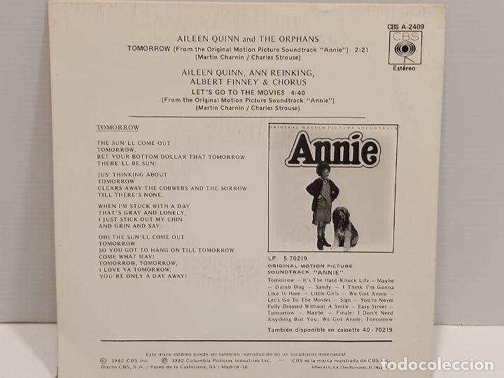 Discos de vinilo: B.S.O. !! ANNIE / TOMORROW / SINGLE-CBS-1982 / DE LUJO. ****/**** - Foto 2