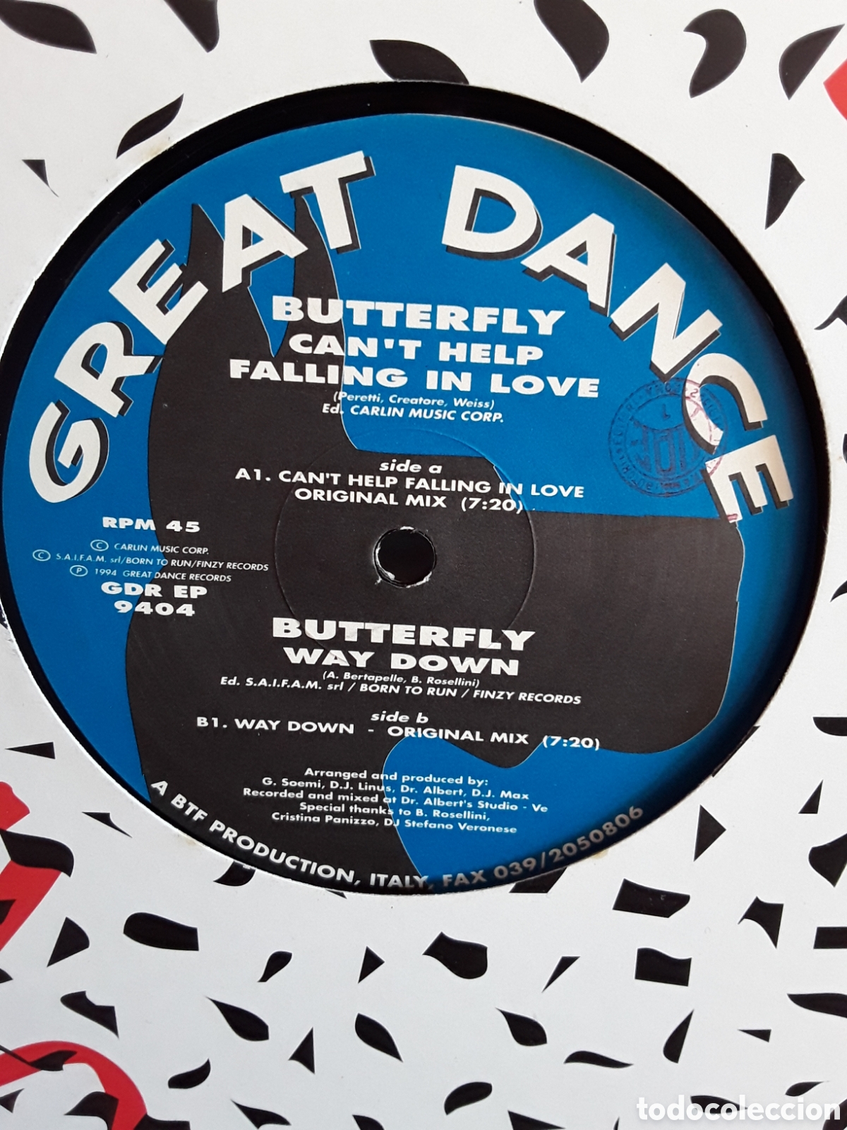 Discos de vinilo: Butterfly &lrm;&ndash; Cant Help Falling In Love - Foto 3