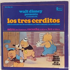 Discos de vinilo: LOS TRES CERDITOS / WALT DISNEY / EP-HISPAVOX-1967 / DE LUJO. ****/****