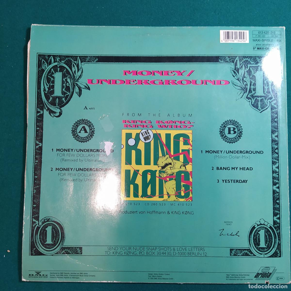 Discos de vinilo: King K&oslash;ng &ndash; Money / Underground - Foto 2