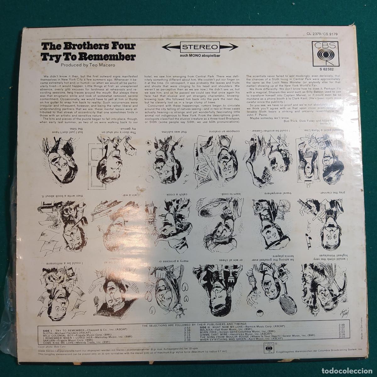 Discos de vinilo: The Brothers Four &ndash; Try To Remember - Foto 2