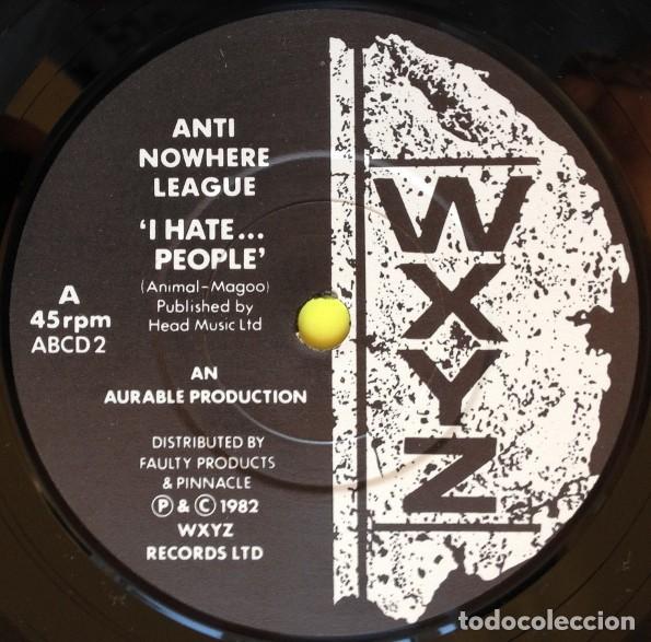 Discos de vinilo: Anti-Nowhere League &ndash; I Hate...People - Foto 3