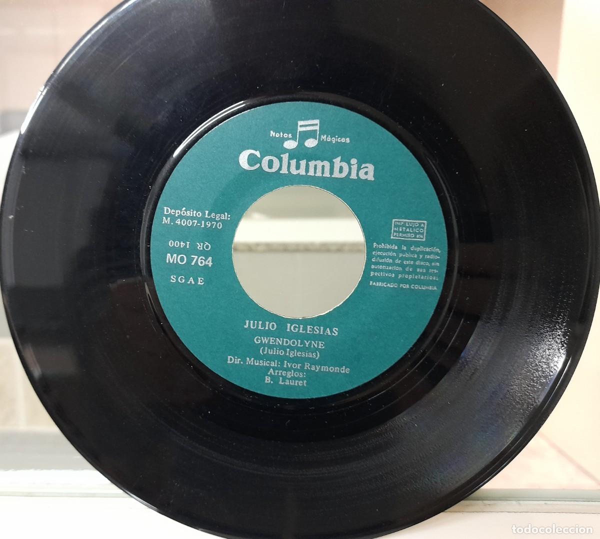 Discos de vinilo: Single Julio Iglesias (Gwendolyne) 1970 - Foto 4