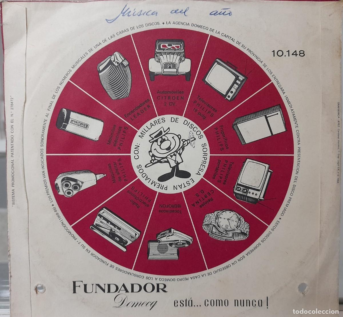 Discos de vinilo: Single Disco sorpresa Fundador (1966) - Foto 2