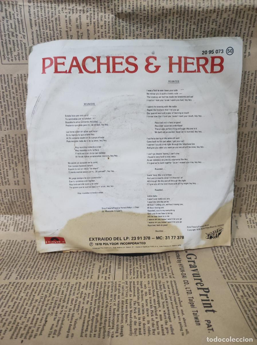 Discos de vinilo: PEACHES & HERB REUNITED - Foto 2