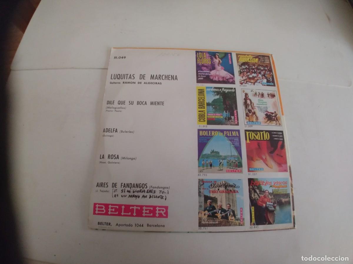 Discos de vinilo: LUQUITAS DE MARCHENA-EP LA ROSA +3 - Foto 2