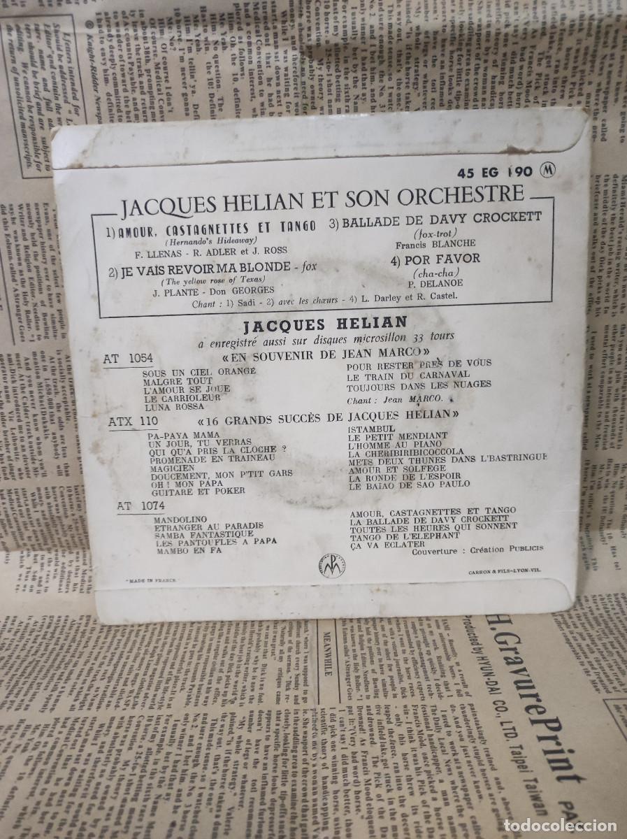 Discos de vinilo: JACQUES HELIAN ET SON ORCHESTRE - Foto 2