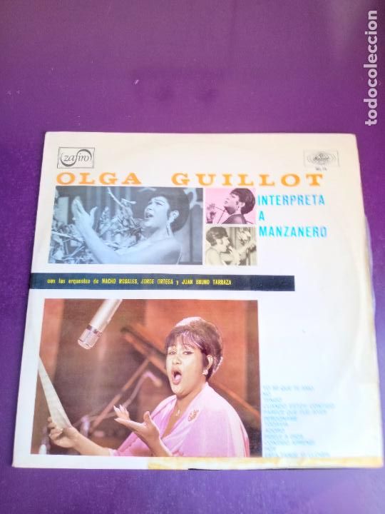 Disques de vinyle: Olga Guillot &lrm;INTERPRETA A MANZANERO - LP ZAFIRO 1968 - 12 BOLERO CLASICO CUBA MEXICO