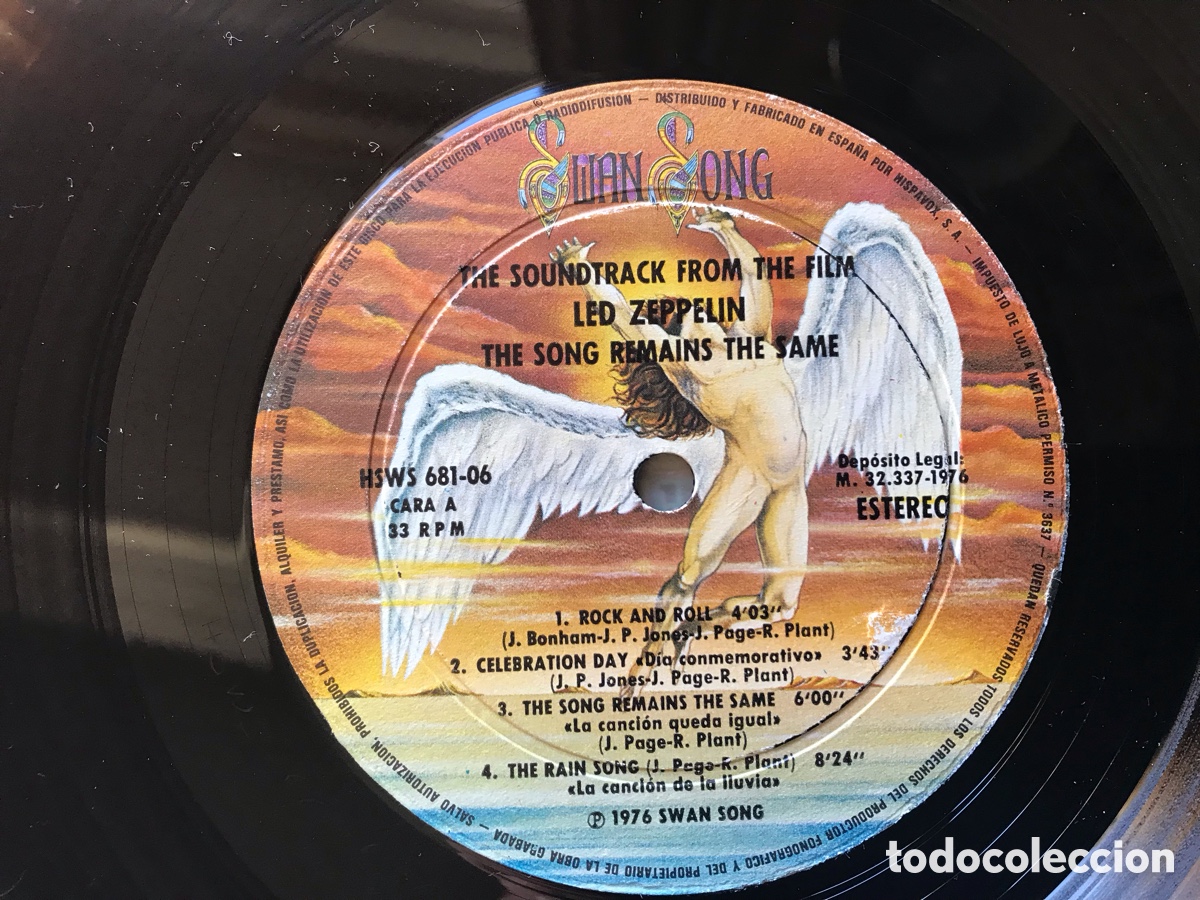 Discos de vinilo: The song remains the same. Led Zeppelin - Foto 6