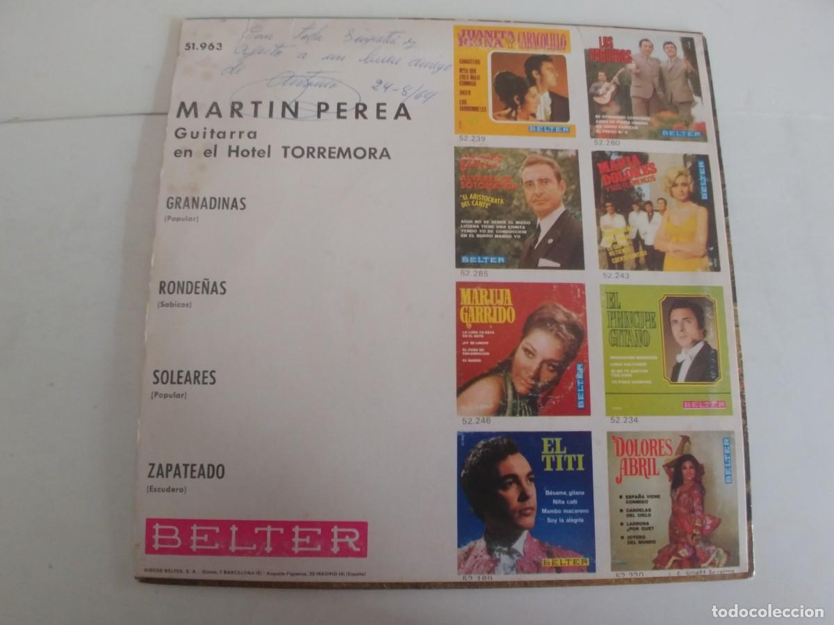 Discos de vinilo: MARTIN PEREA-EP GRANADINAS +3 - Foto 2