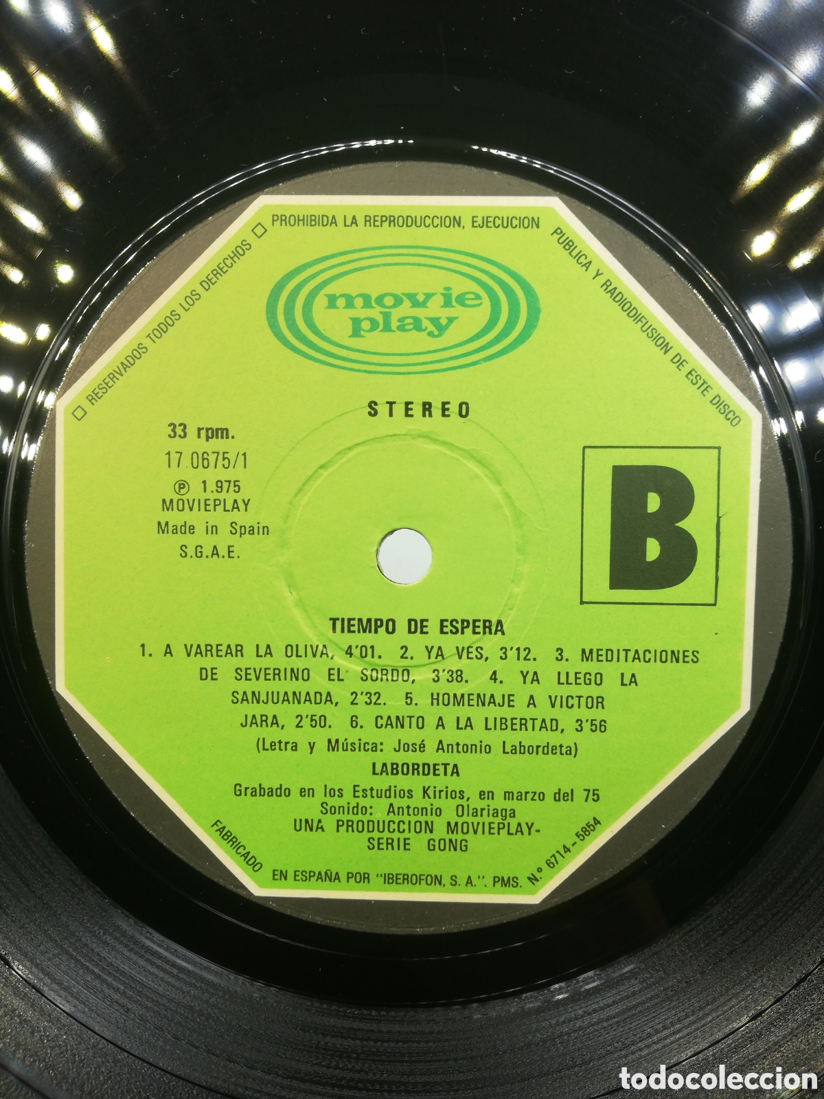 Discos de vinilo: Labordeta. Tiempo de espera. 1 LP. - Foto 9