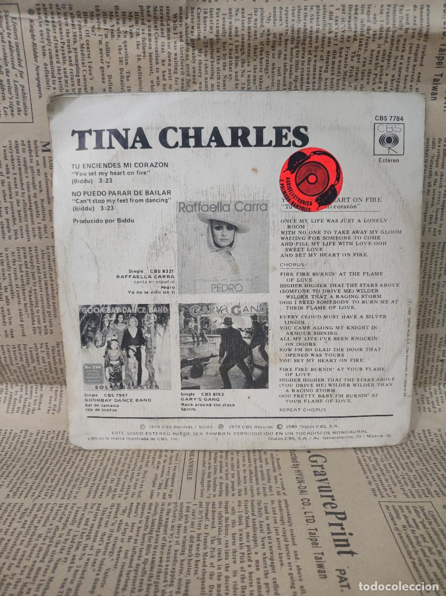 Discos de vinilo: Tina Charles &ndash; Tu Enciendes Mi Coraz&oacute;n (Versi&oacute;n Disco) - Foto 2