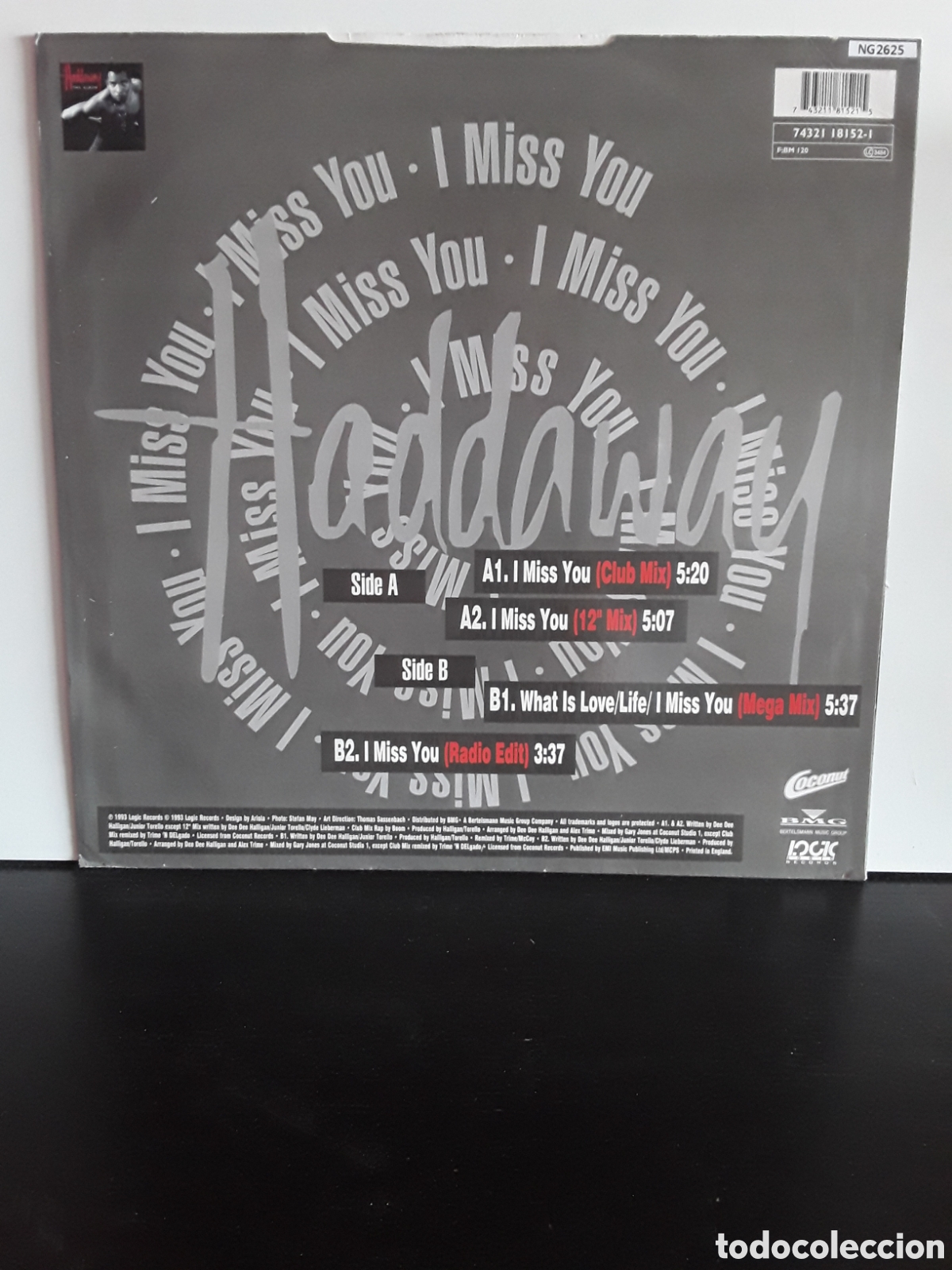 Discos de vinilo: Haddaway &lrm;&ndash; I Miss You - Foto 2