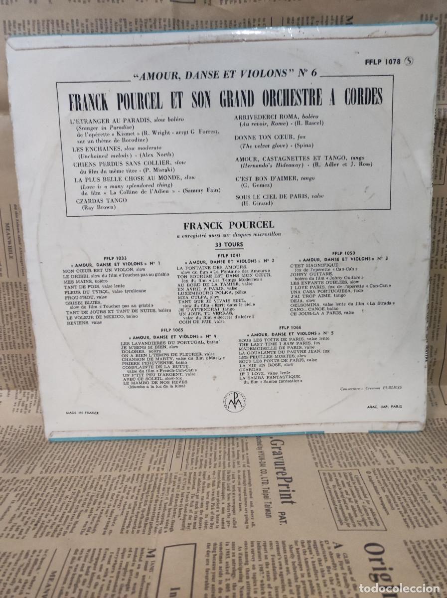 Discos de vinilo: FRANCK POURCEL AMOUR DANSE ET VIOLONS N6 - Foto 2
