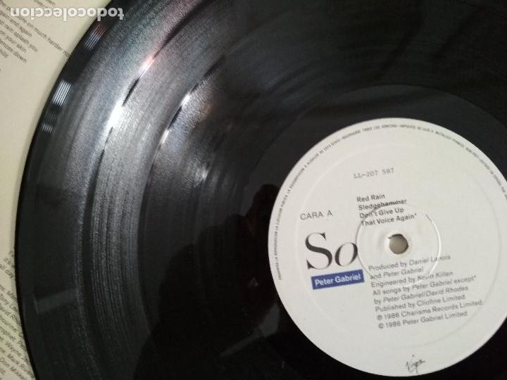 Discos de vinilo: Peter Gabriel &lrm;&ndash; So, ed espa&ntilde;ola, 1986 - Foto 3
